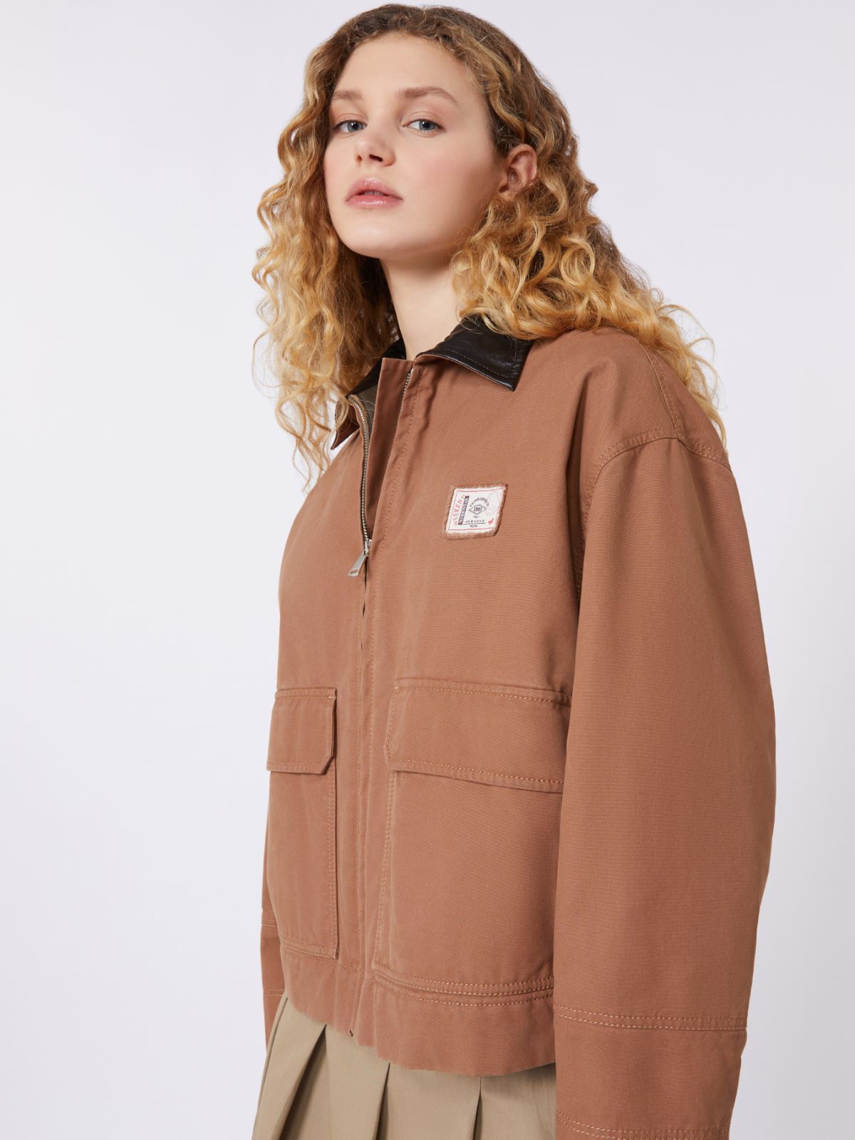 Cotton canvas jacket - TOBACCO - Max Mara - 5