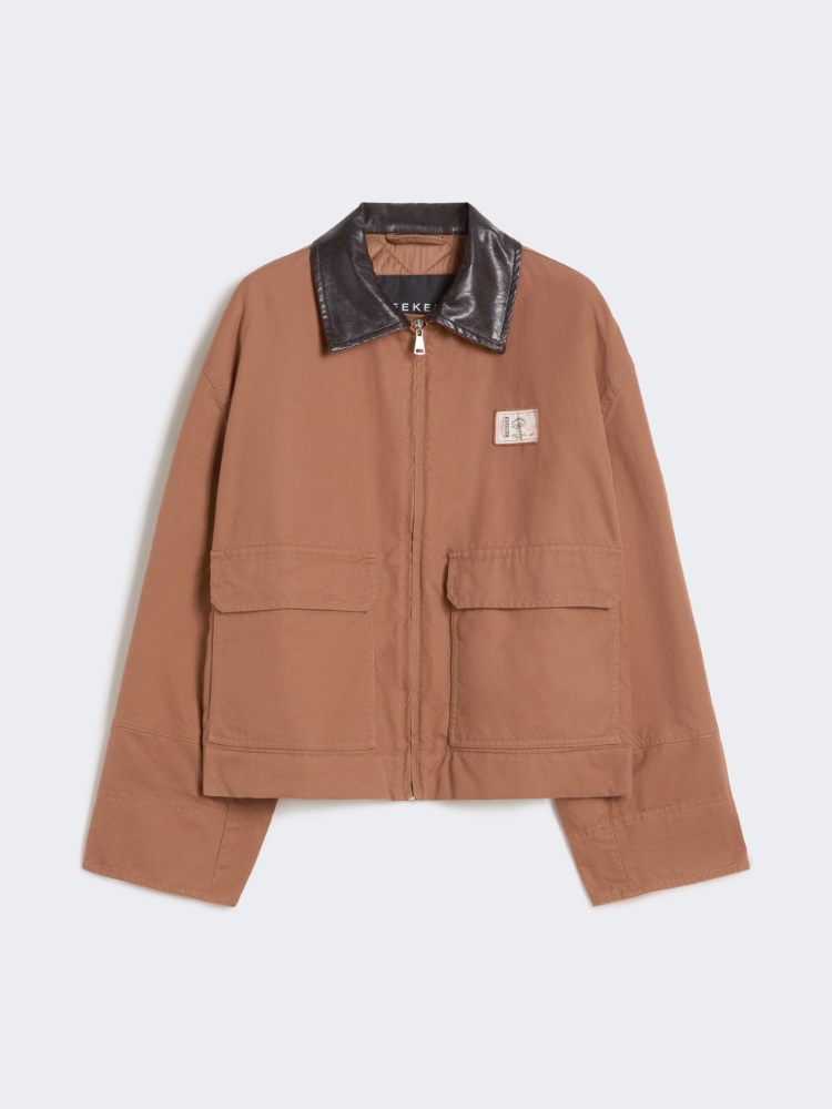 Cotton canvas jacket - TOBACCO - Max Mara