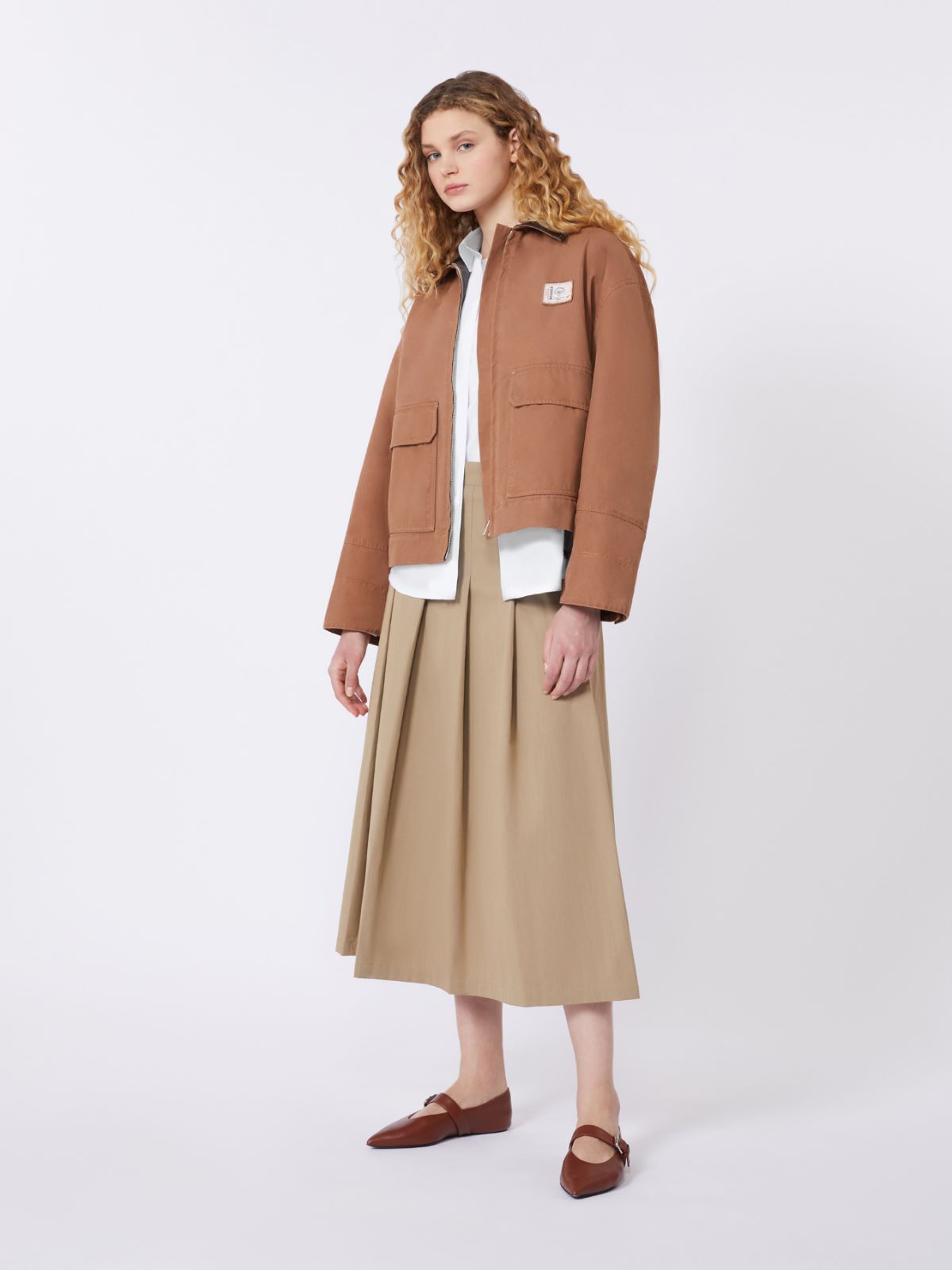 Cotton canvas jacket - TOBACCO - Max Mara - 5