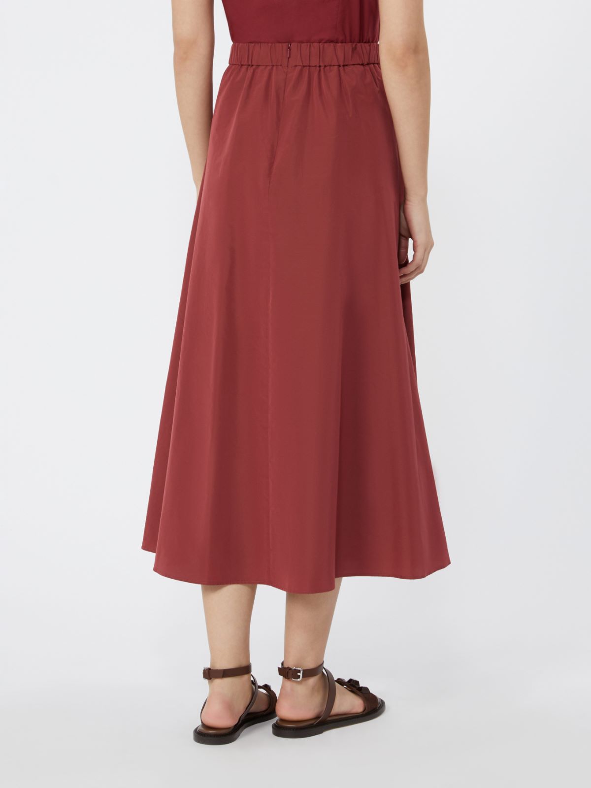 Pleated taffeta long skirt - CHERRY - Max Mara - 3
