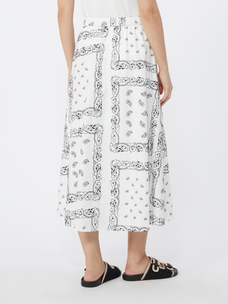 Cotton-poplin midi skirt - WHITE - Max Mara - 3
