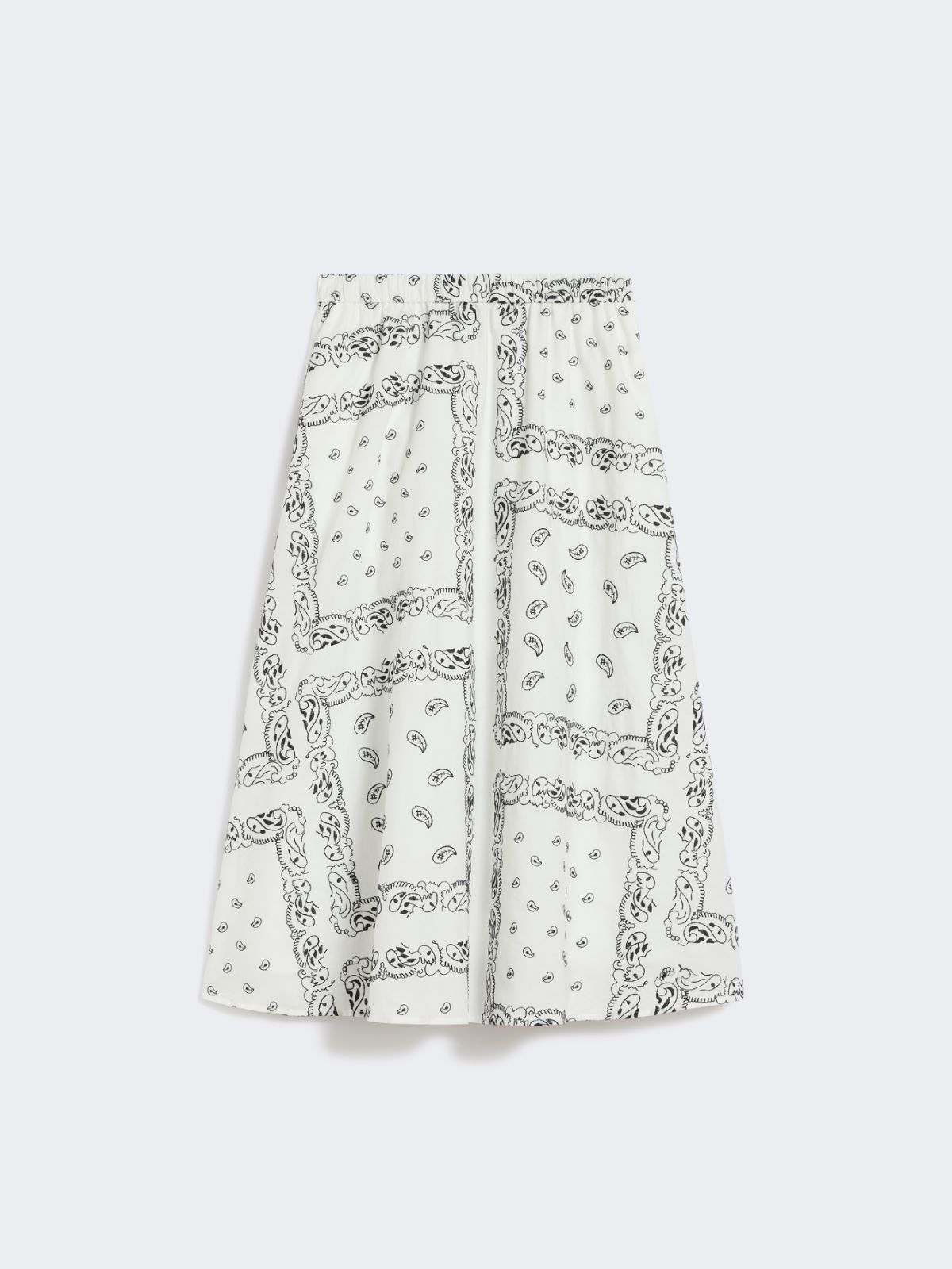 Cotton-poplin midi skirt - WHITE - Max Mara - 4