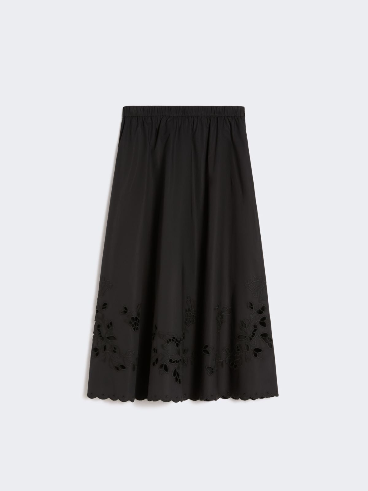 Cotton-poplin midi skirt - BLACK - Max Mara - 4