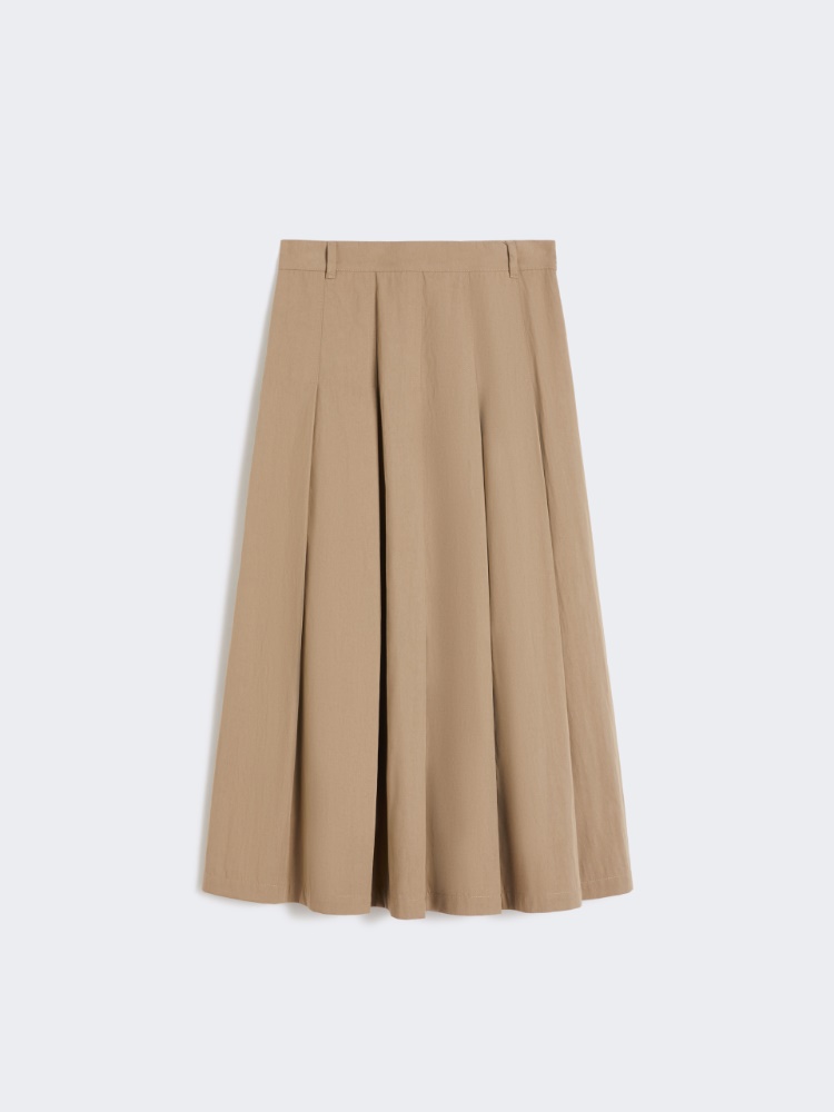 Washed gabardine skirt - HAZELNUT BROWN - Max Mara
