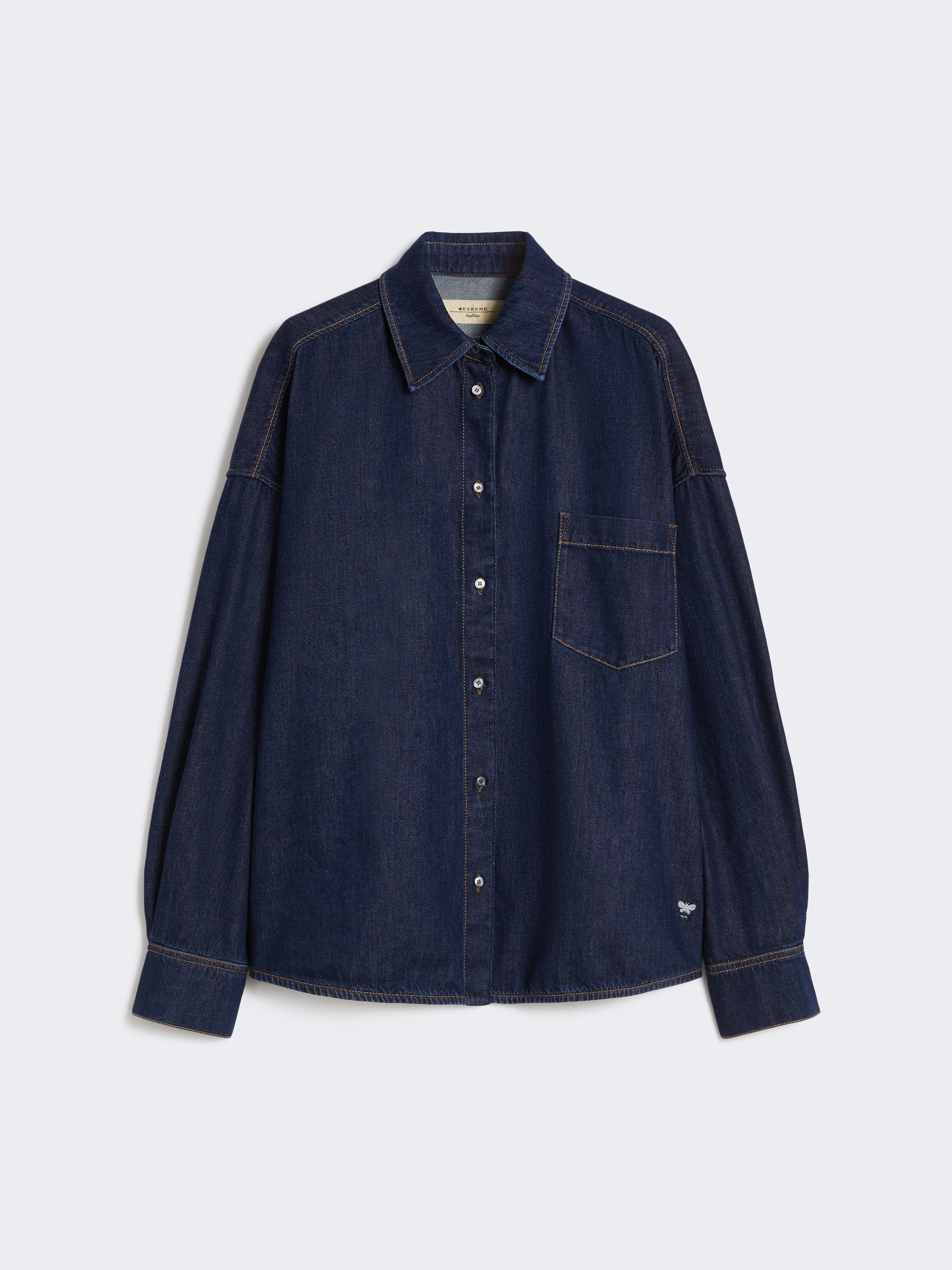 Cotton denim shirt - NAVY - Max Mara - 5