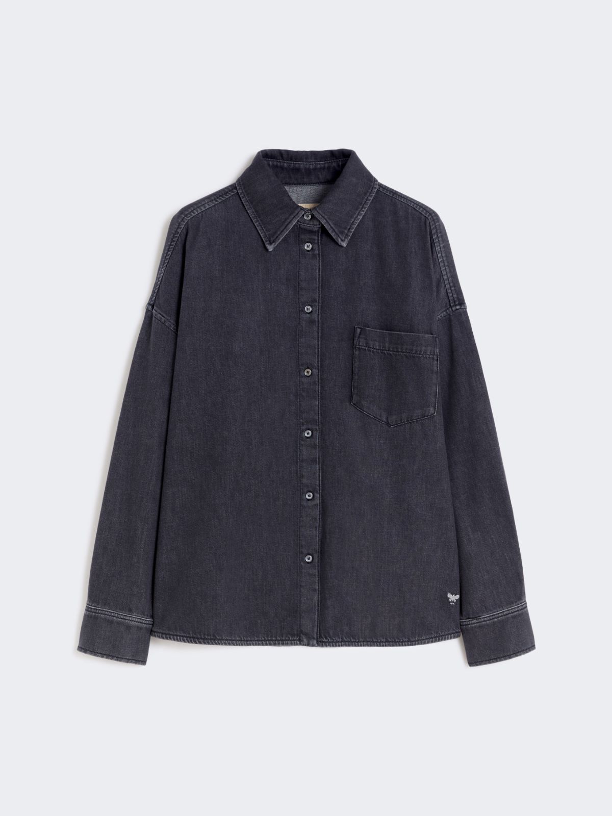 Cotton denim shirt - BLACK - Max Mara - 11