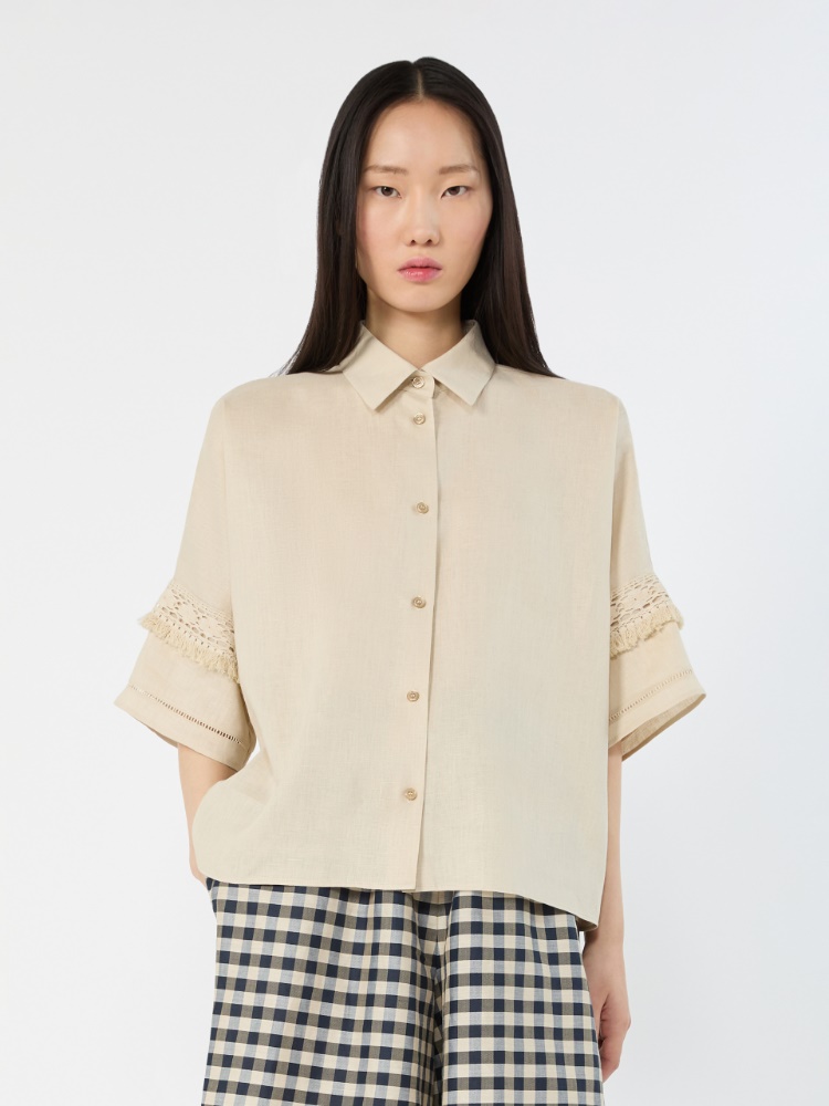 Linen fabric shirt - SAND - 2