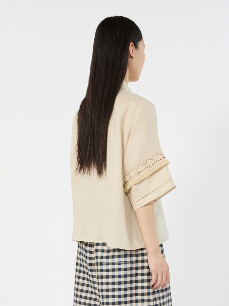 Linen fabric shirt - SAND - 3
