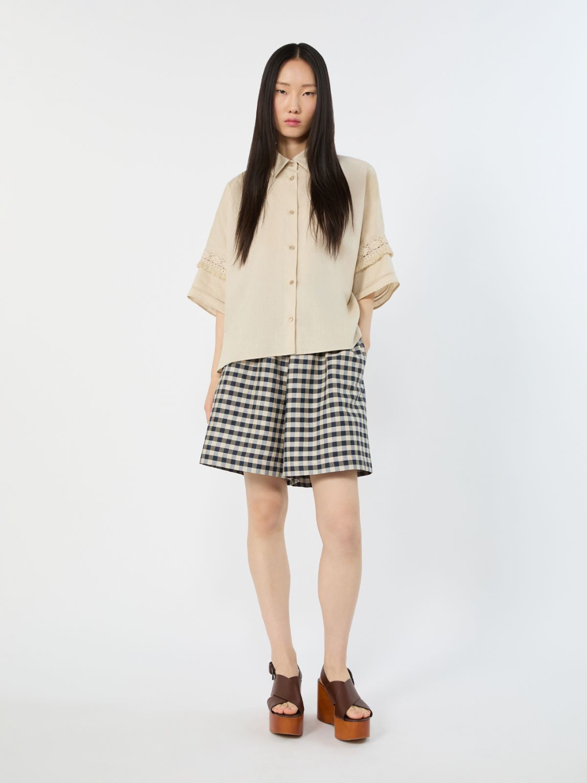 Linen fabric shirt + SAND - Max Mara
