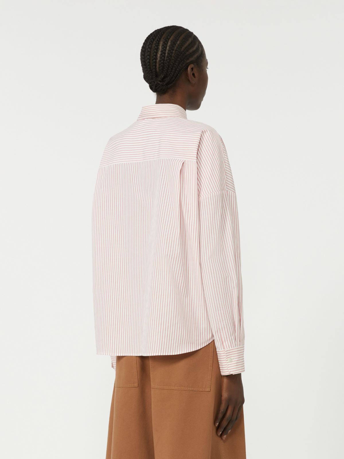 Oversized cotton shirt - PINK - Max Mara - 5