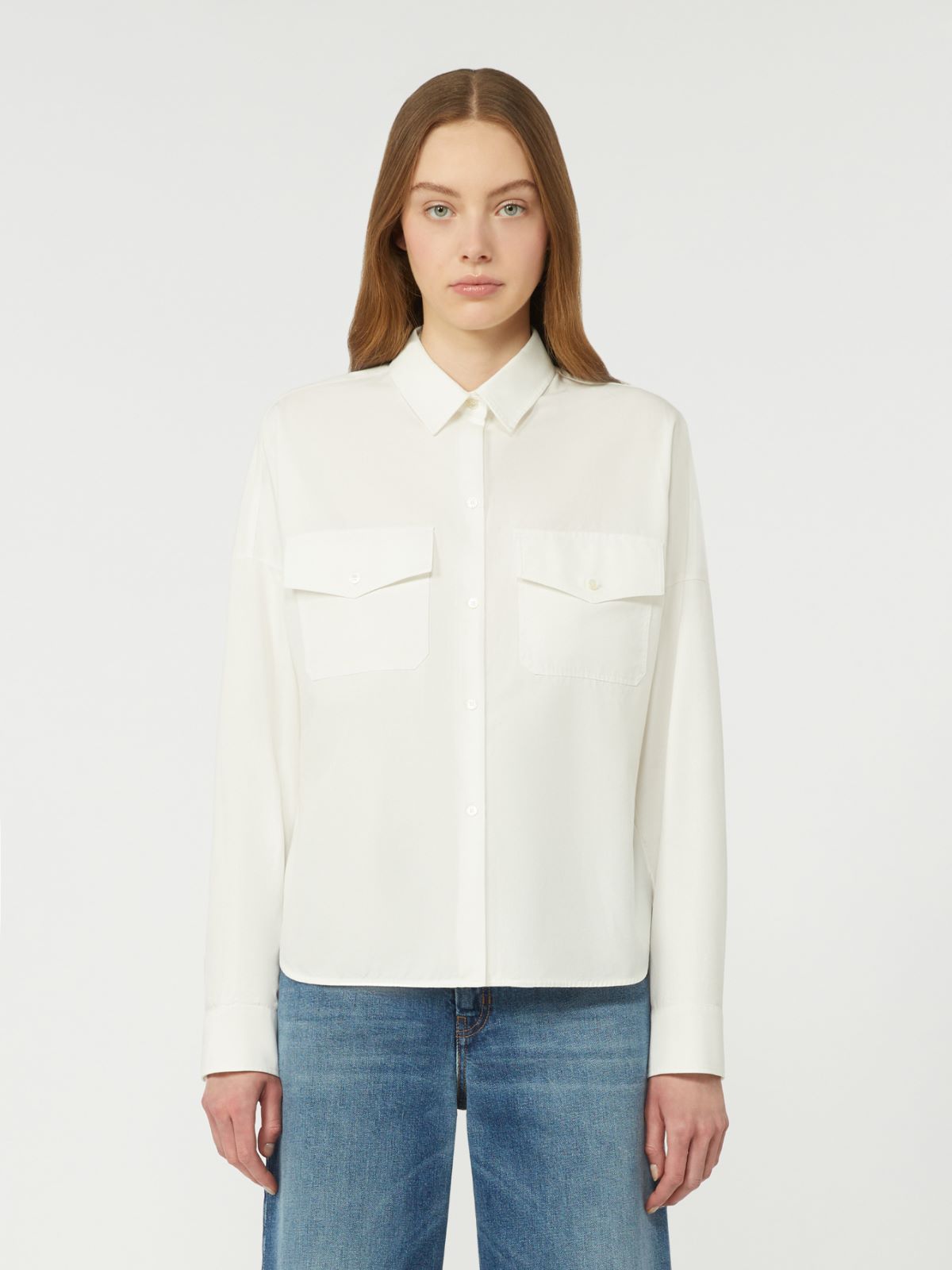 Cotton Oxford shirt - WHITE - Max Mara - 5