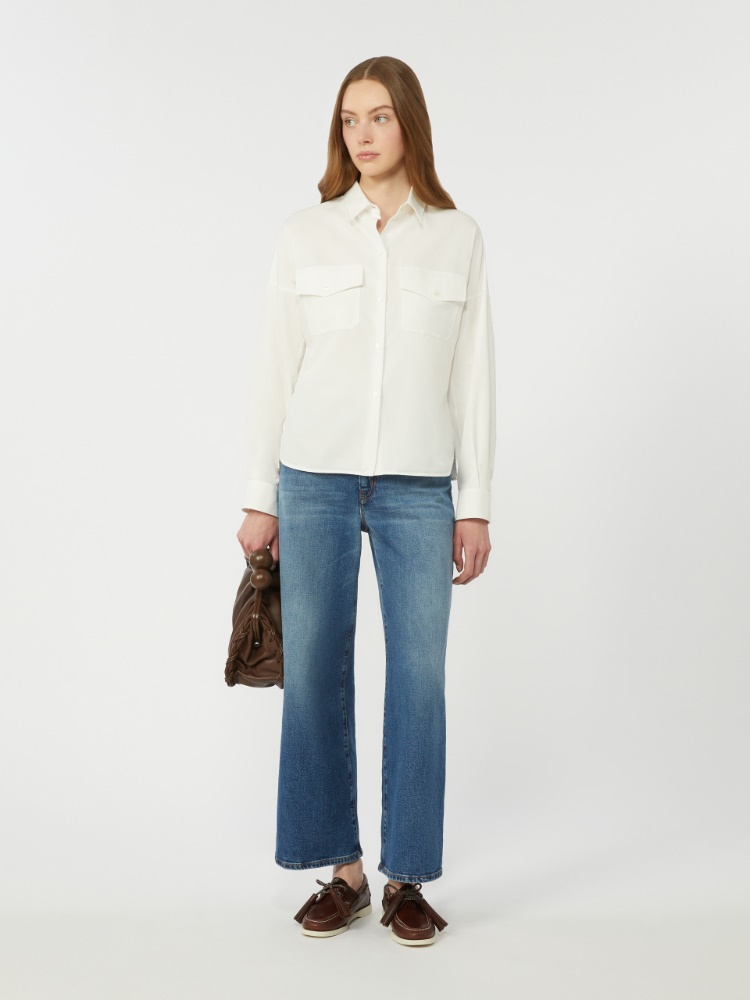 Cotton Oxford shirt - WHITE - Max Mara