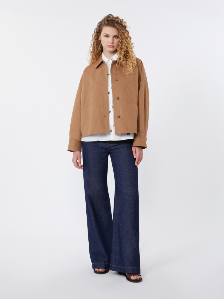 Poplin shirt with embroidery - WHITE - Max Mara - 1