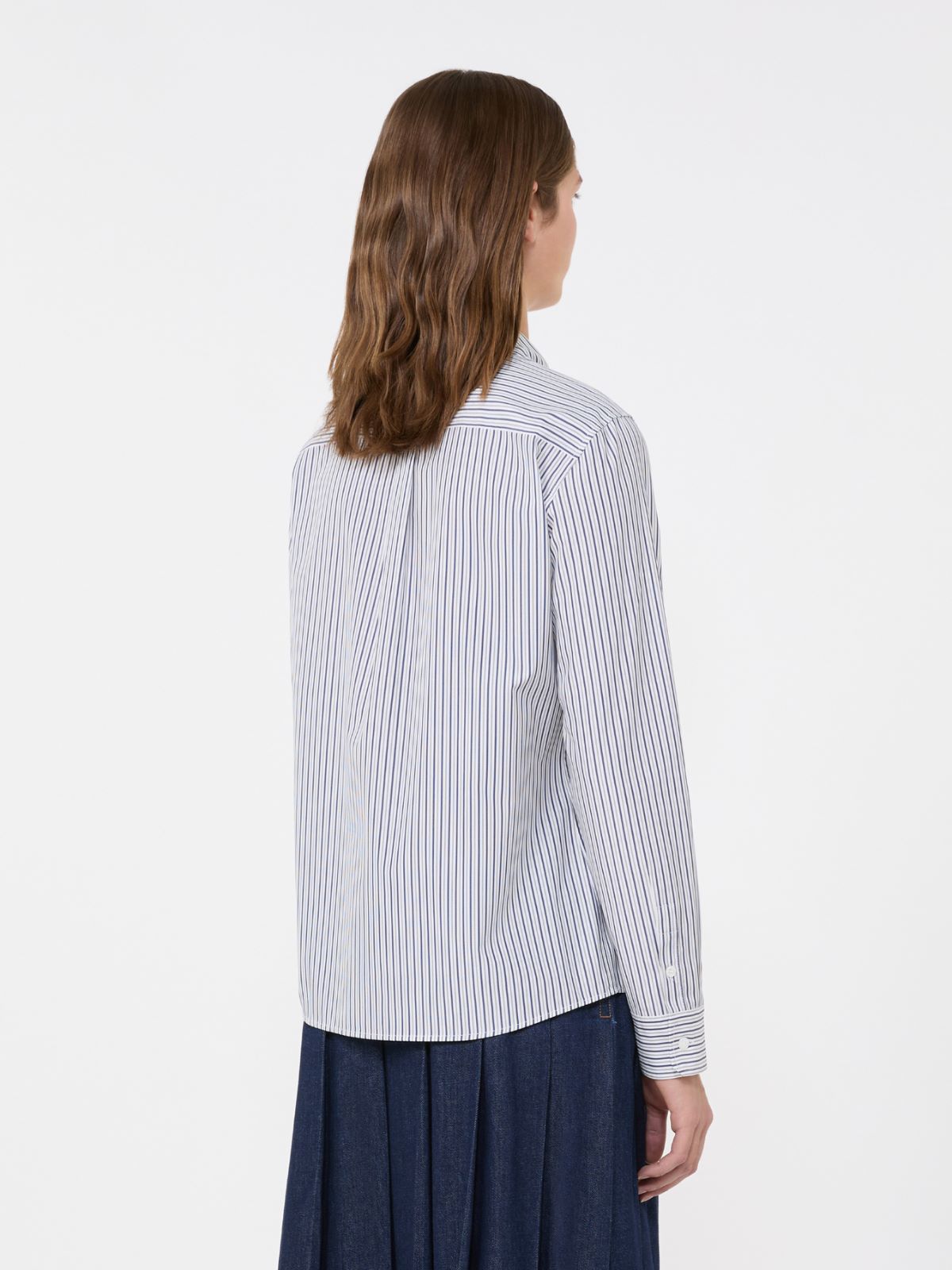 Classic cotton shirt - NAVY - Max Mara - 5