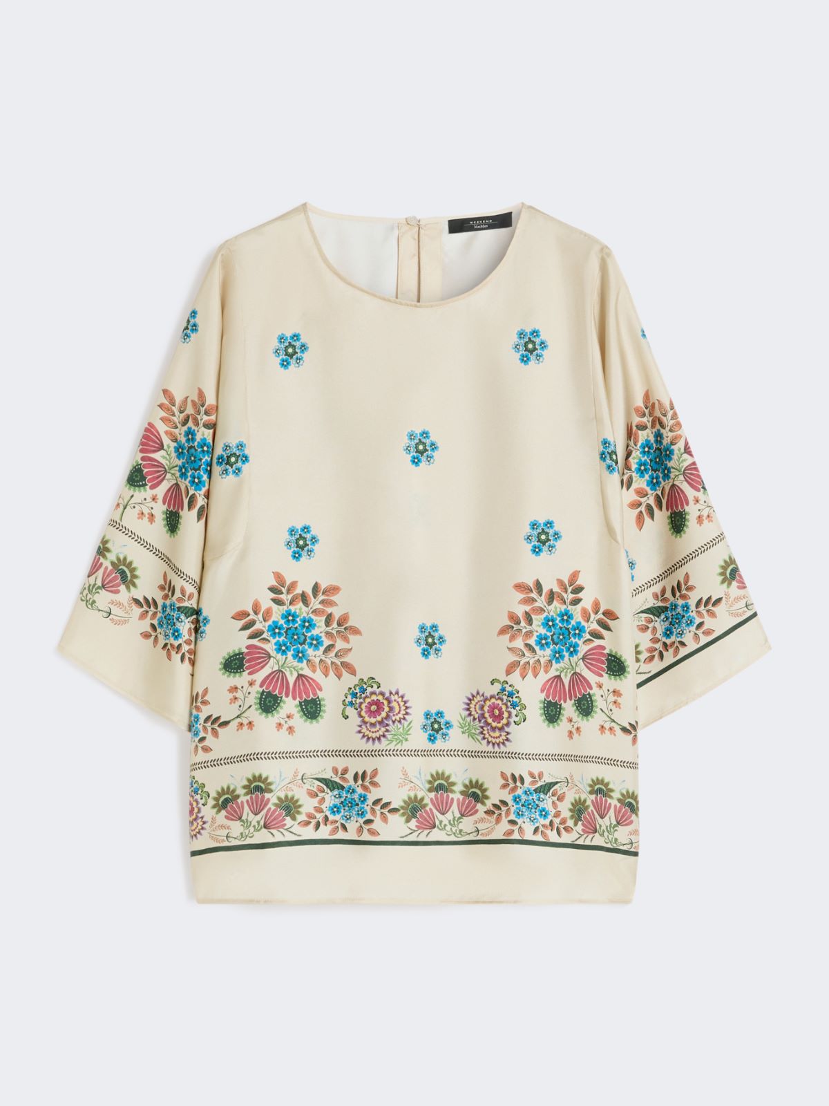 Printed silk twill blouse - IVORY - Max Mara - 5