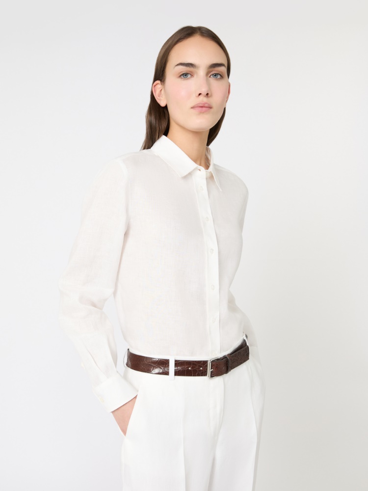 베르네르 린넨 셔츠 - WHITE - 4