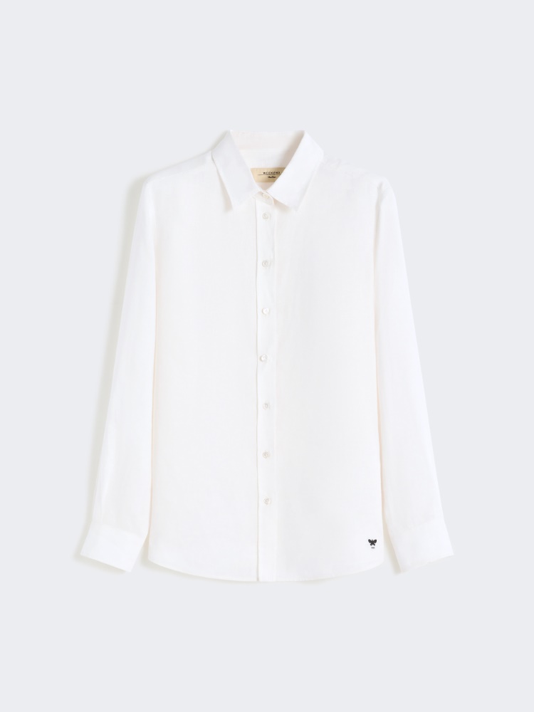 베르네르 린넨 셔츠 - WHITE - 5