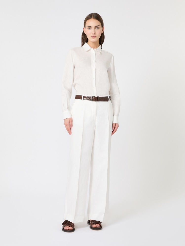 베르네르 린넨 셔츠 - WHITE - 1