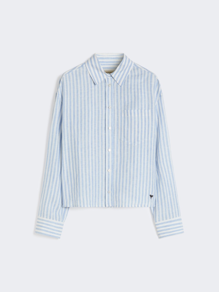 Linen canvas boxy shirt - LIGHT BLUE - Max Mara