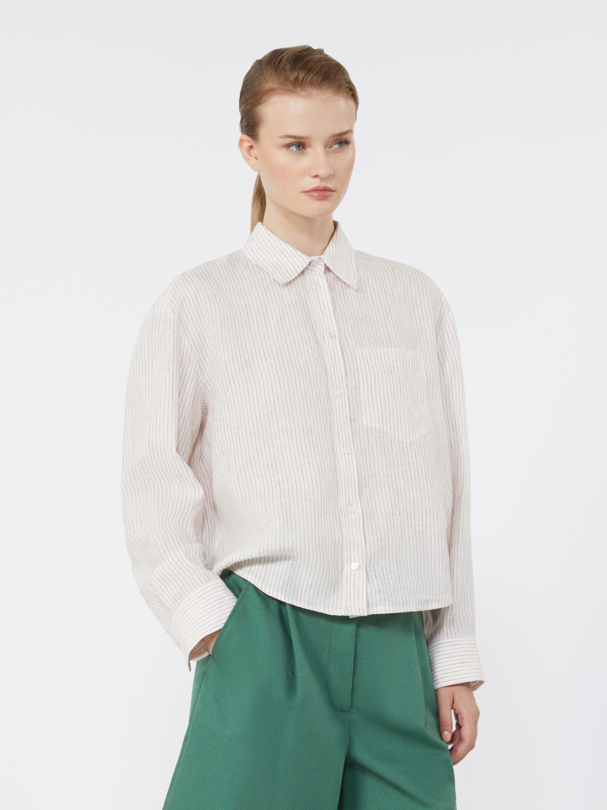 알바트로 린넨 셔츠 - ANTIQUE ROSE - 4