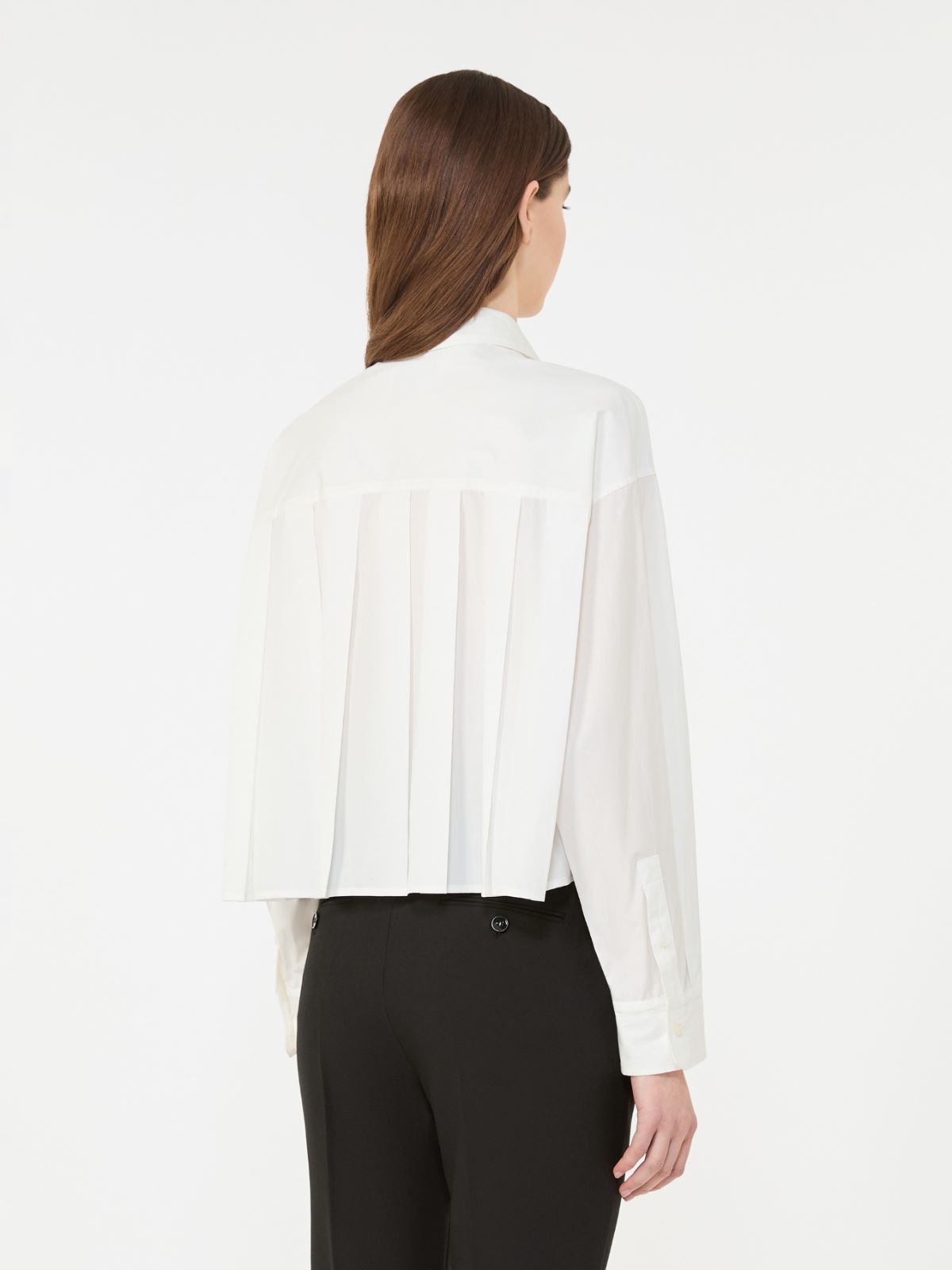 Cotton poplin shirt - OPTICAL WHITE - Max Mara - 5