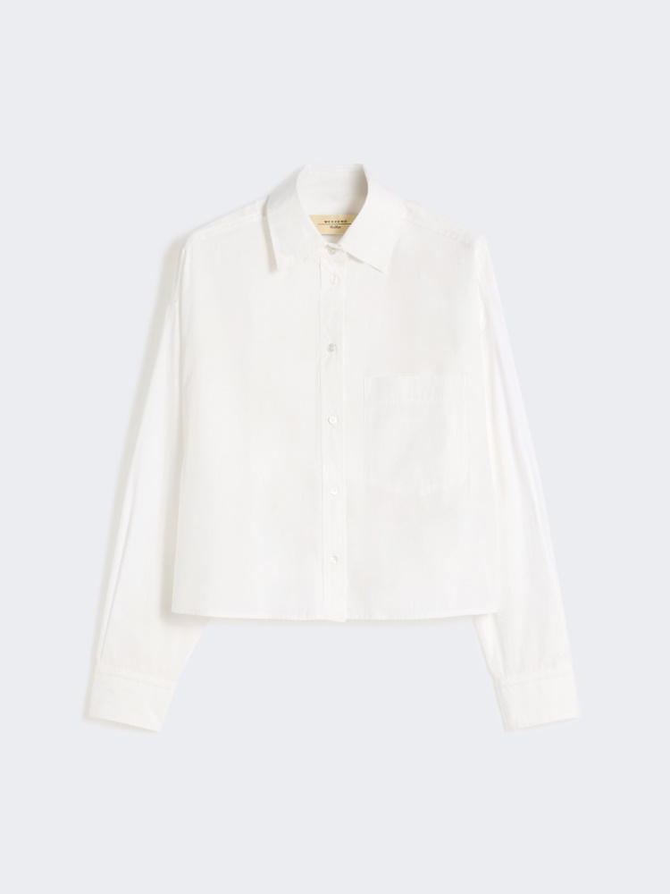Cotton poplin shirt - OPTICAL WHITE - Max Mara