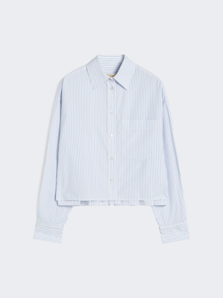 Cotton poplin shirt - LIGHT BLUE - Max Mara