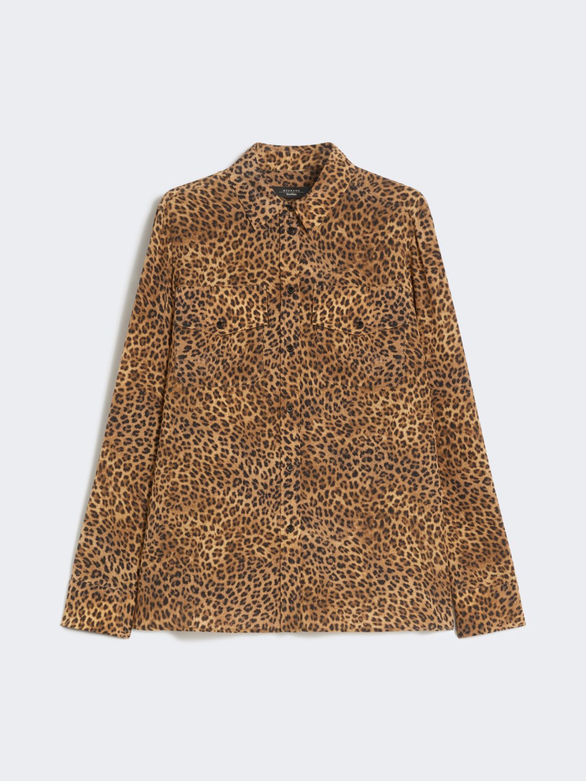 Printed silk pocket shirt - CAMEL - Max Mara - 5