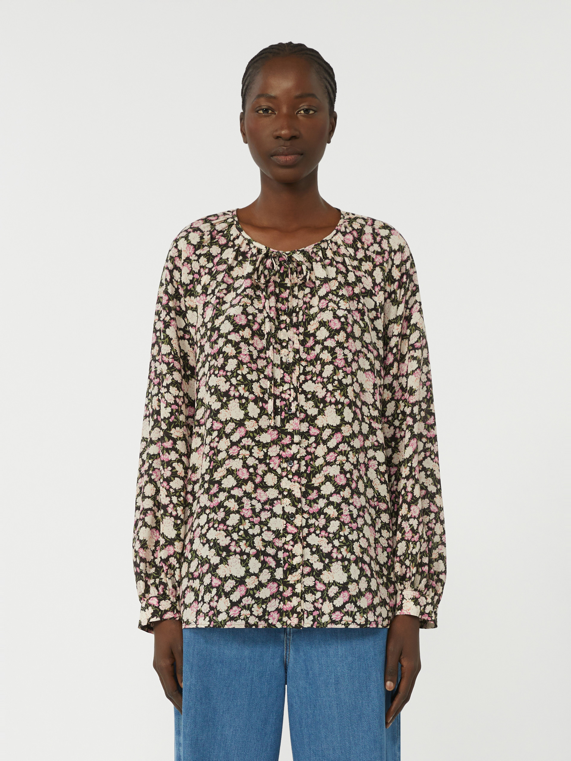 Printed silk shirt - PINK - Max Mara - 2