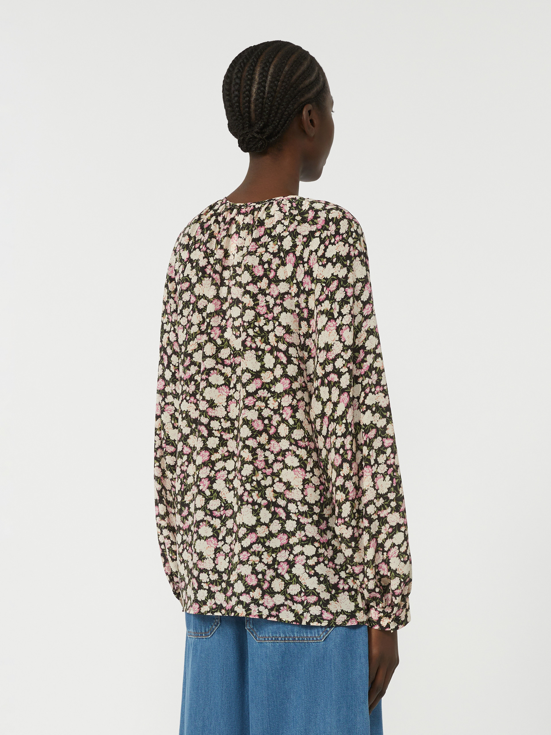 Printed silk shirt - PINK - Max Mara - 3