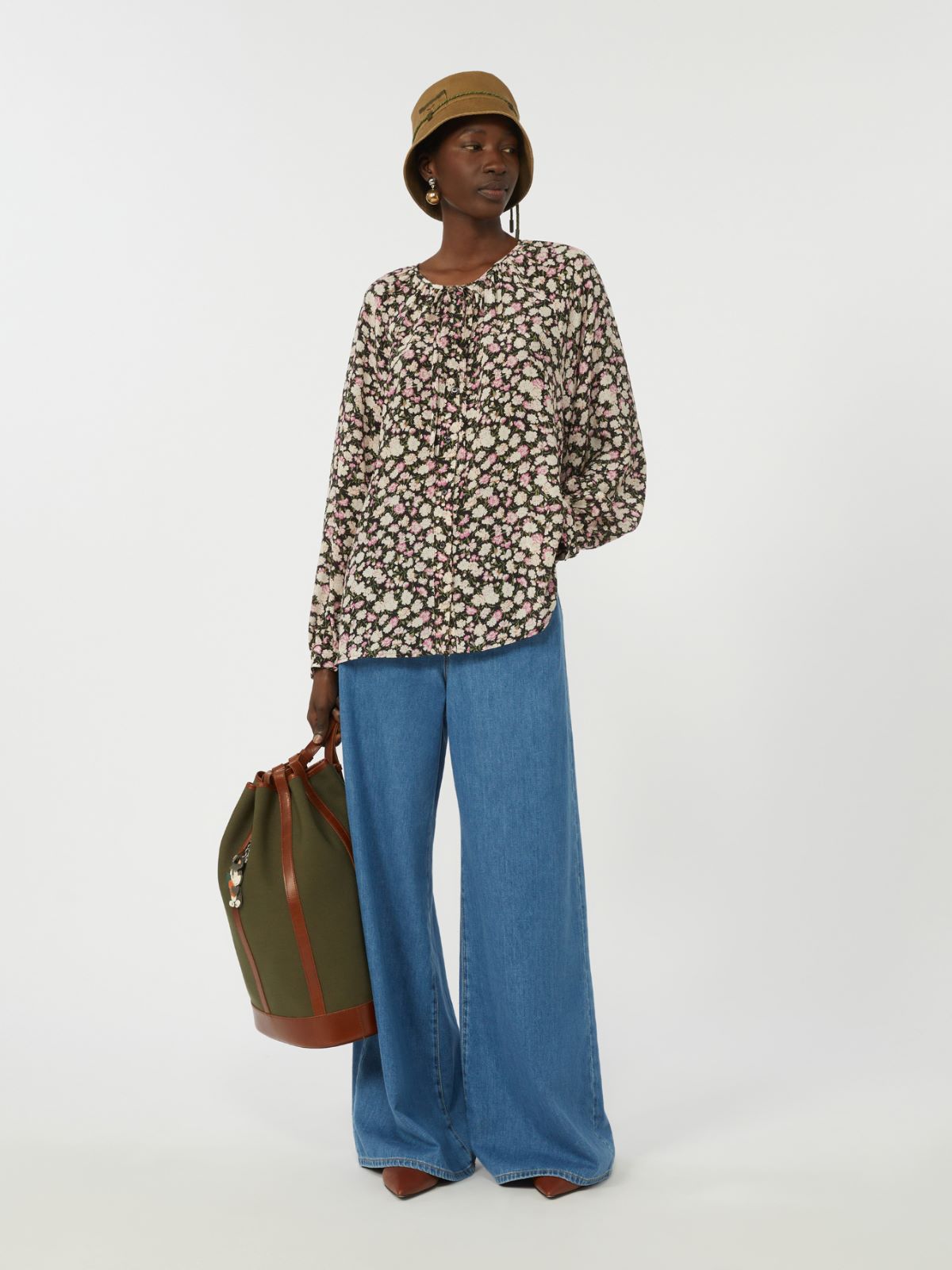 Printed silk shirt - PINK - Max Mara - 5