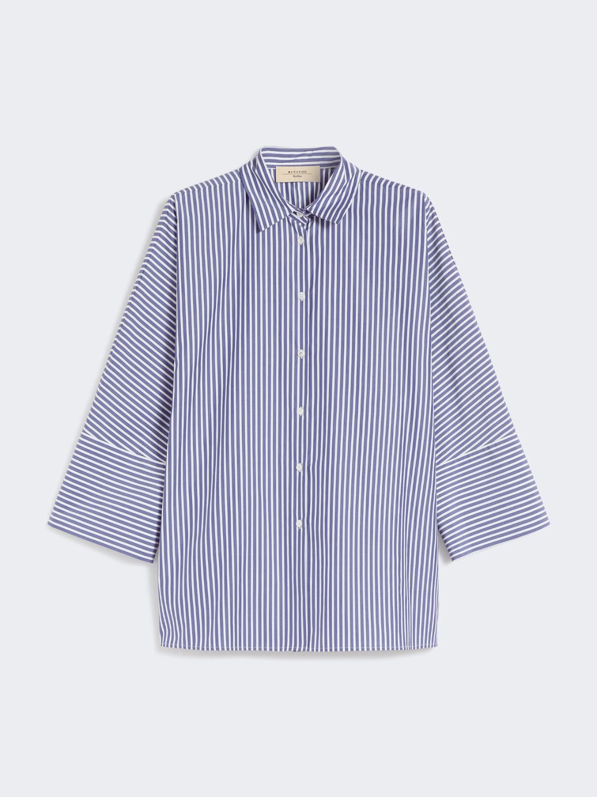 Cotton poplin oversize shirt - NAVY - Max Mara - 5