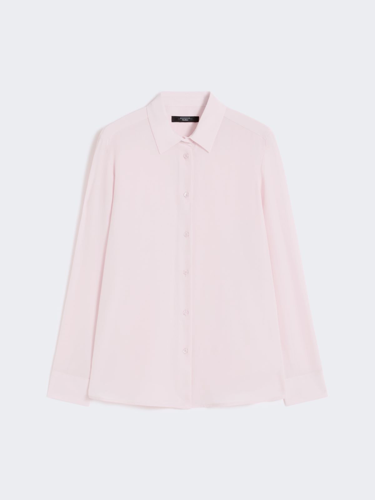 Silk crepe de chine shirt - PINK - Max Mara - 9