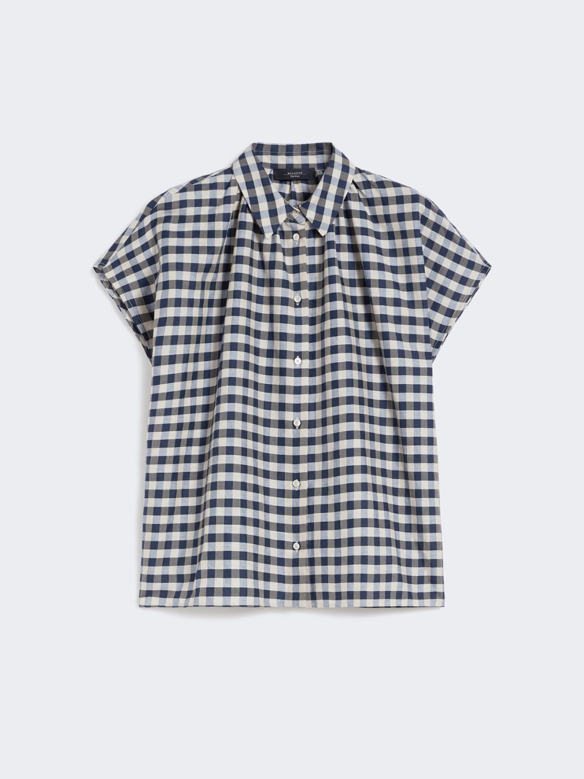 Cotton and ramie batavia shirt - NAVY - Max Mara - 6