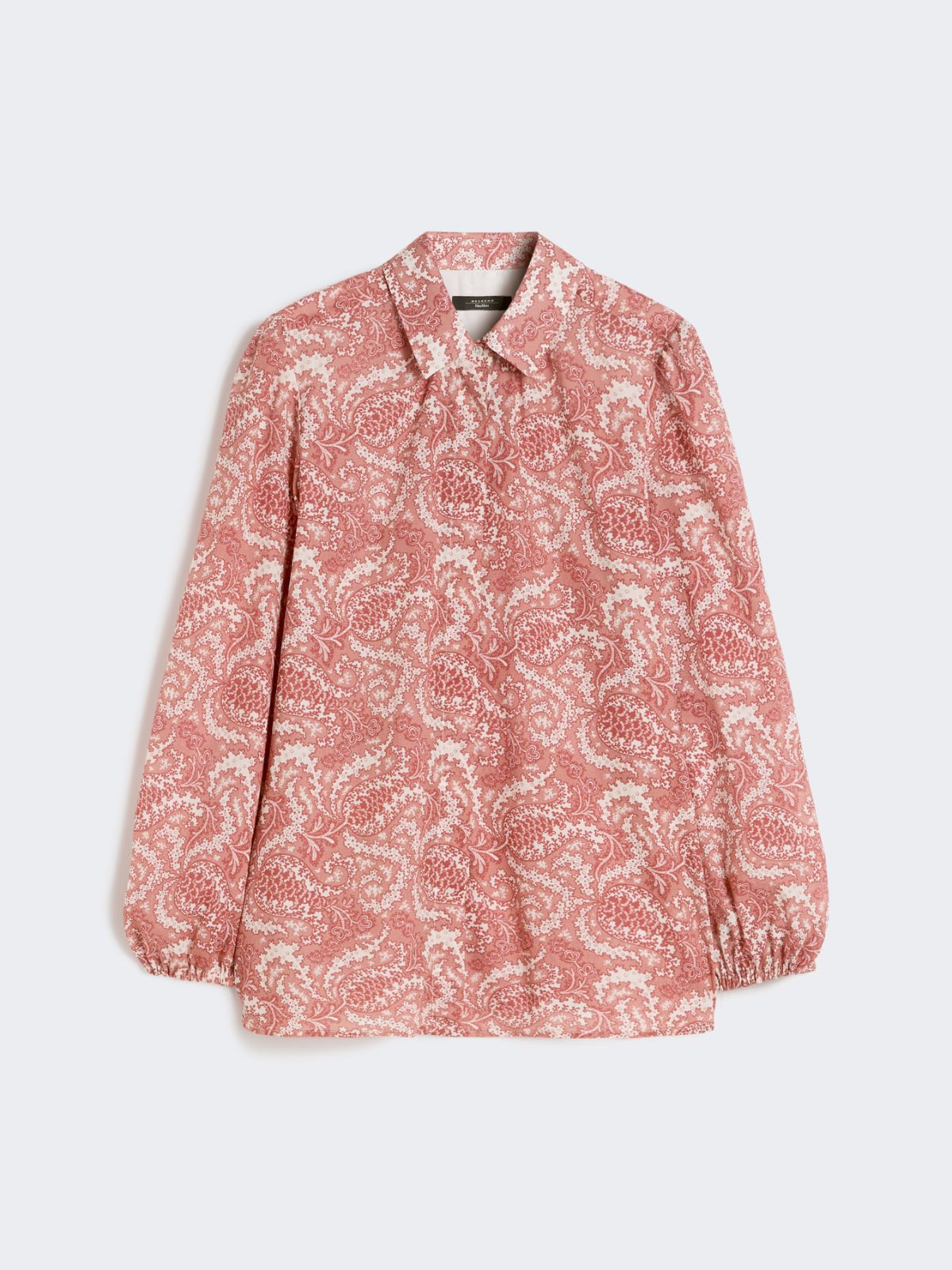 Printed cotton voile shirt - CHERRY - Max Mara - 5
