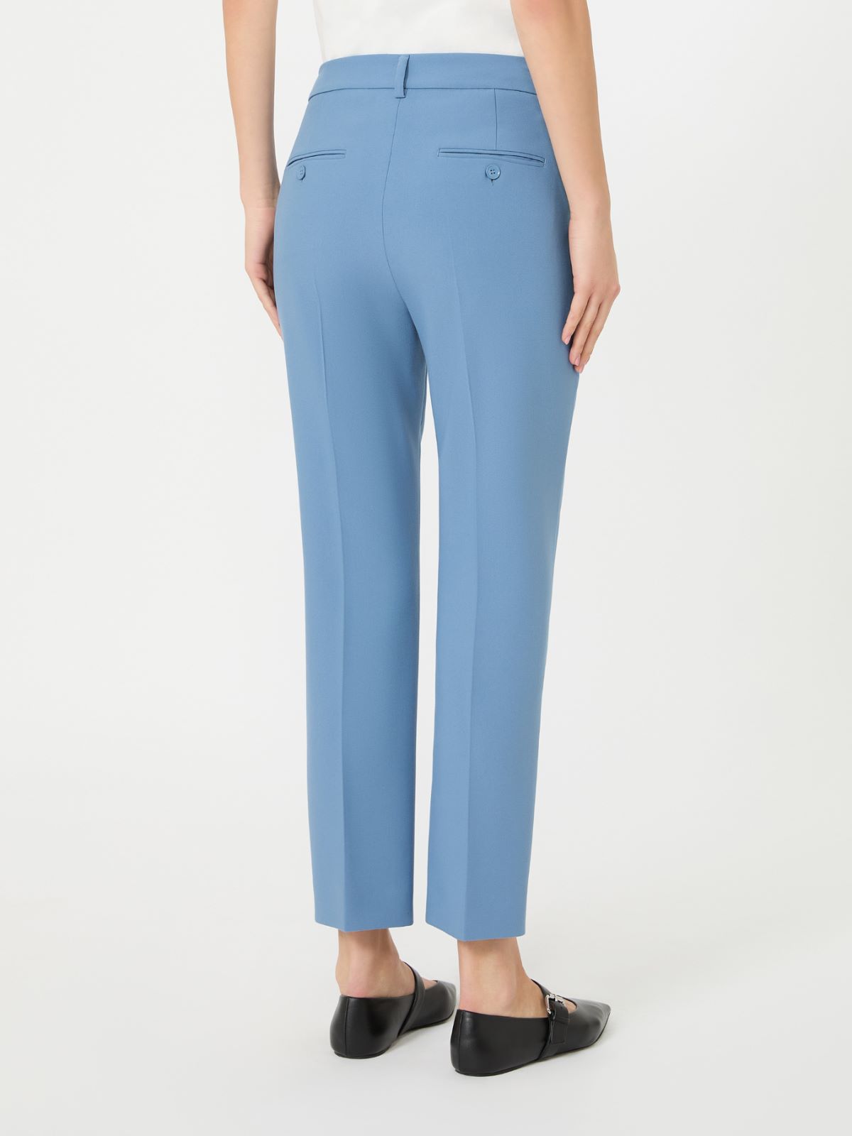 Double-faced viscose canvas trousers - LIGHT BLUE - Max Mara - 9