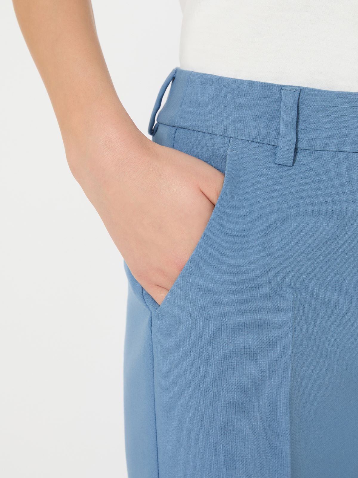 Double-faced viscose canvas trousers - LIGHT BLUE - Max Mara - 9