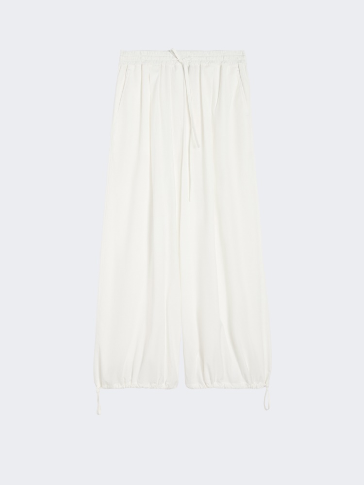 Cotton baggy trousers - IVORY