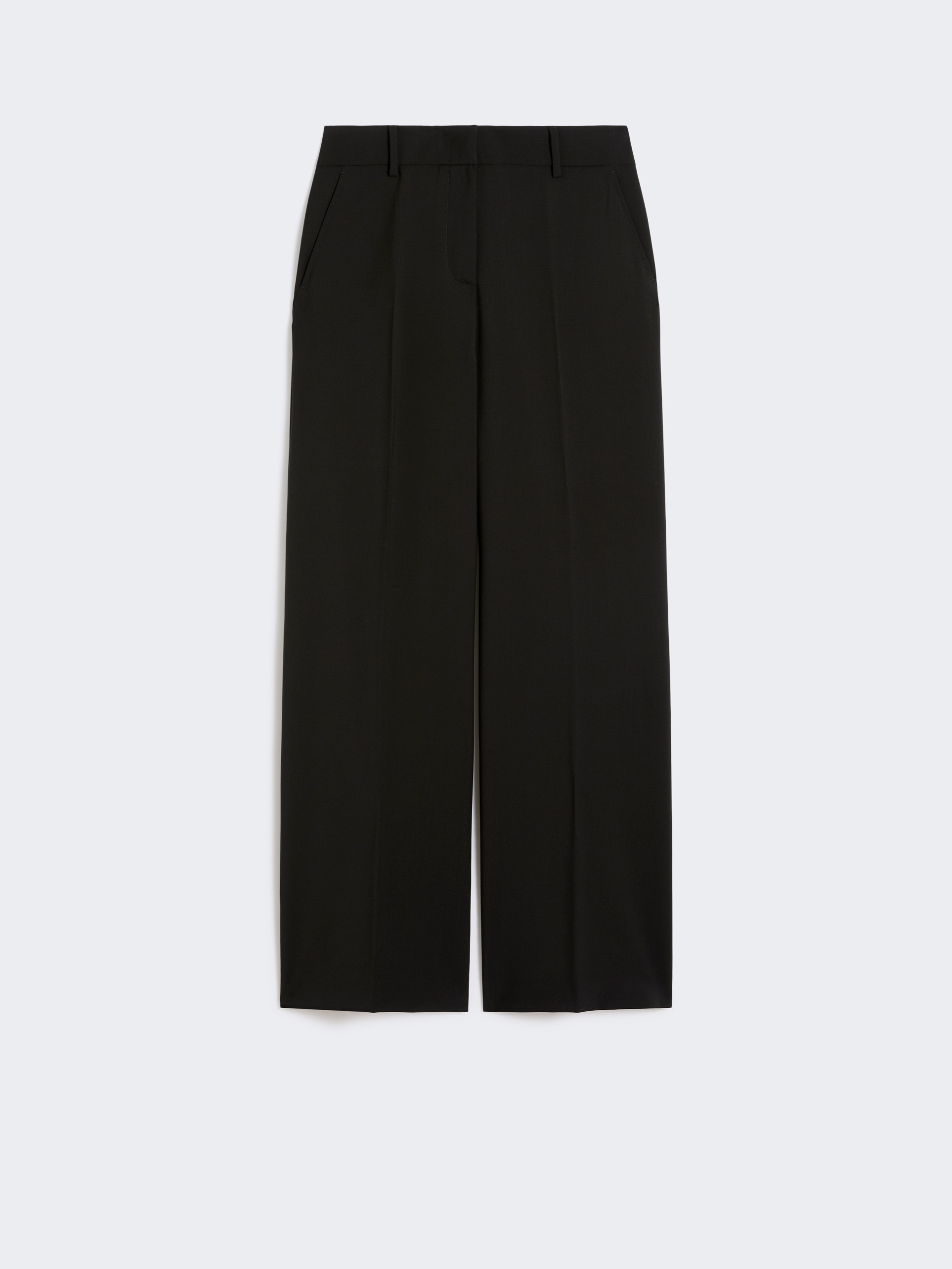 Woollen cloth palazzo trousers - BLACK - Max Mara - 4