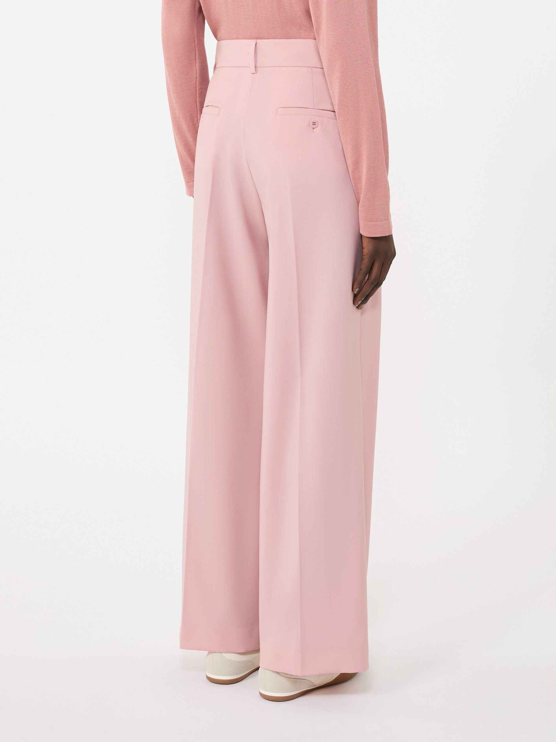 Woollen cloth palazzo trousers - ANTIQUE ROSE - Max Mara - 3