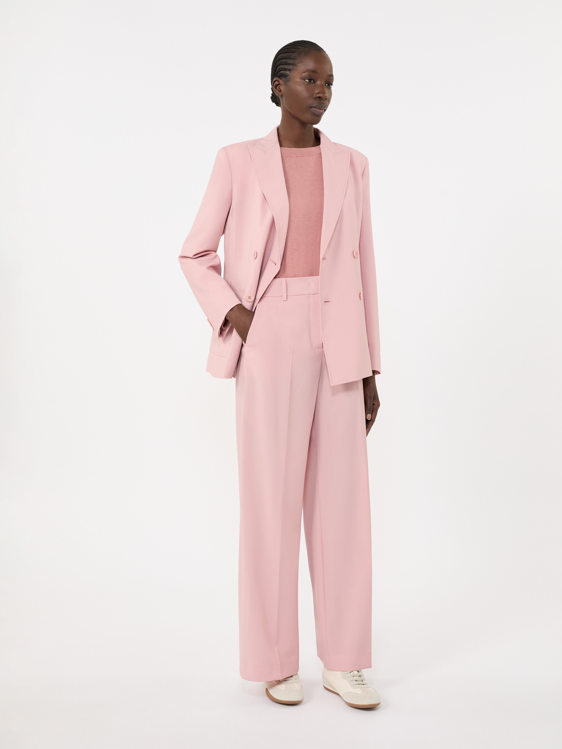 Woollen cloth palazzo trousers - ANTIQUE ROSE - Max Mara