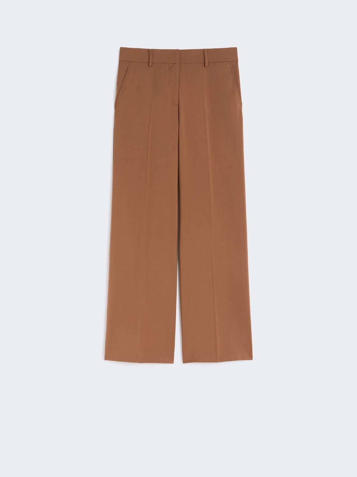 Woollen cloth palazzo trousers - TOBACCO - Max Mara - 8