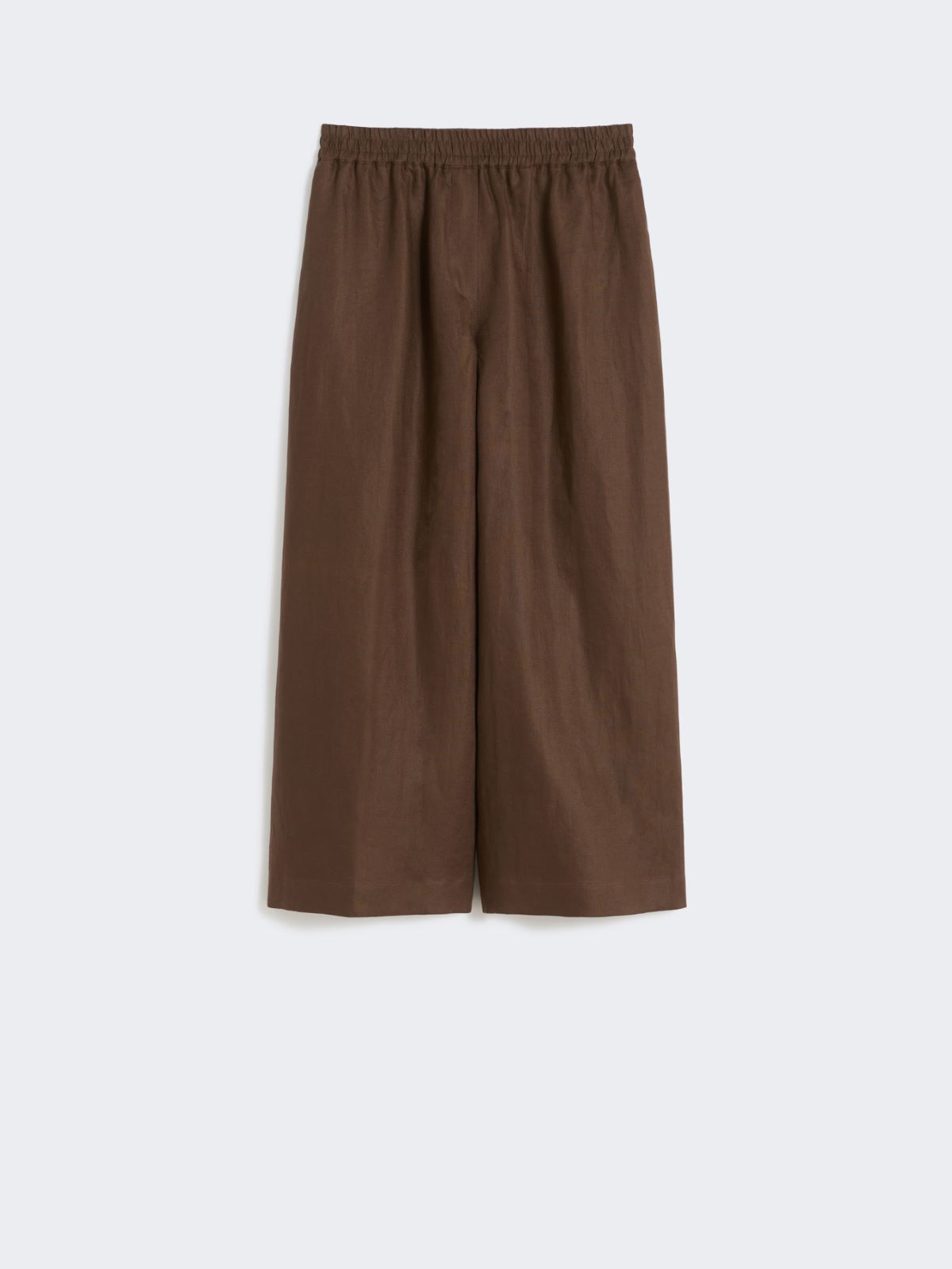 Wide-leg linen trousers - CHOCOLATE - Max Mara - 4