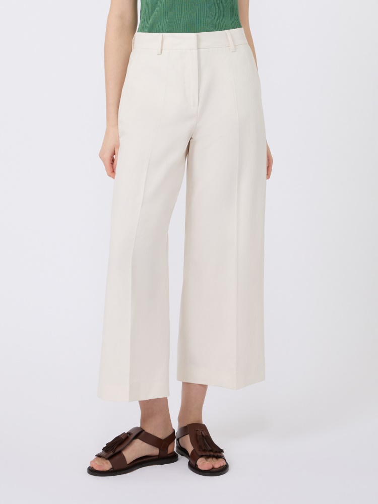 Hose aus Baumwoll-Leinen-Canvas - ECRU - Max Mara - 2