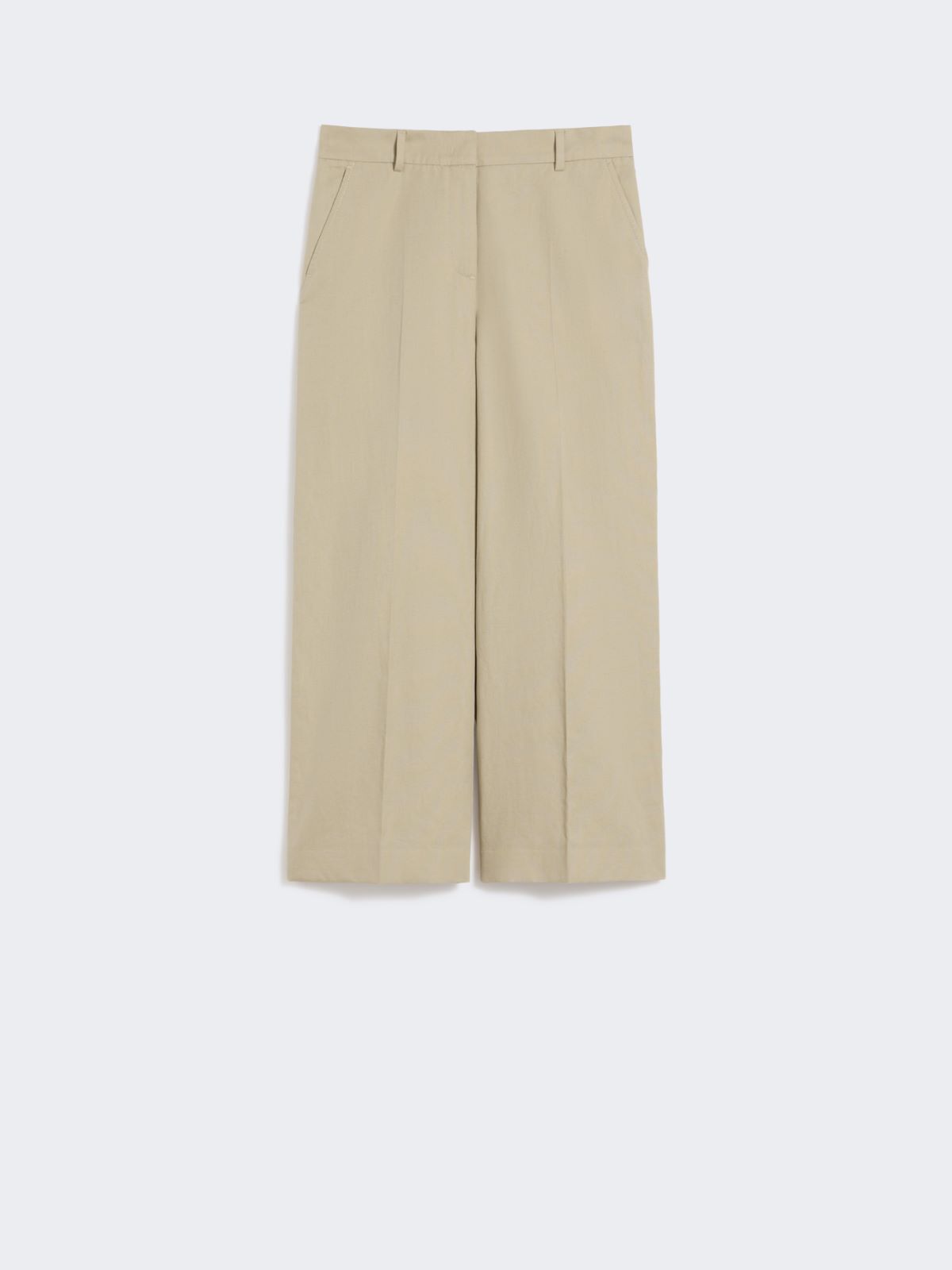 Cotton and linen canvas trousers - SAND - Max Mara - 4
