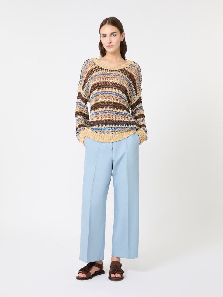 지르코네 코튼 팬츠 - LIGHT BLUE - 1