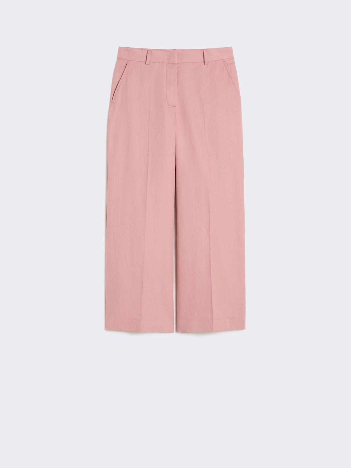 Cotton and linen canvas trousers - ANTIQUE ROSE - Max Mara - 4