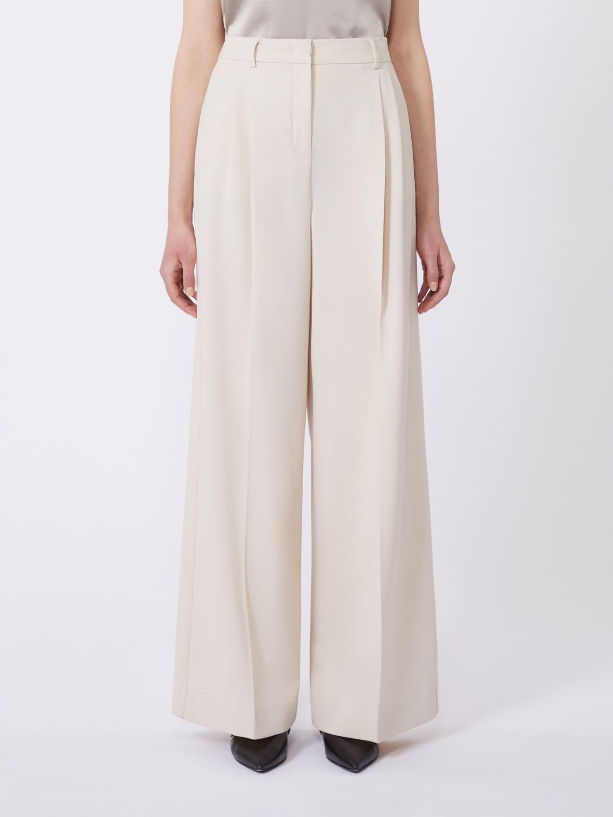 Wool-blend trousers - IVORY - Max Mara - 4