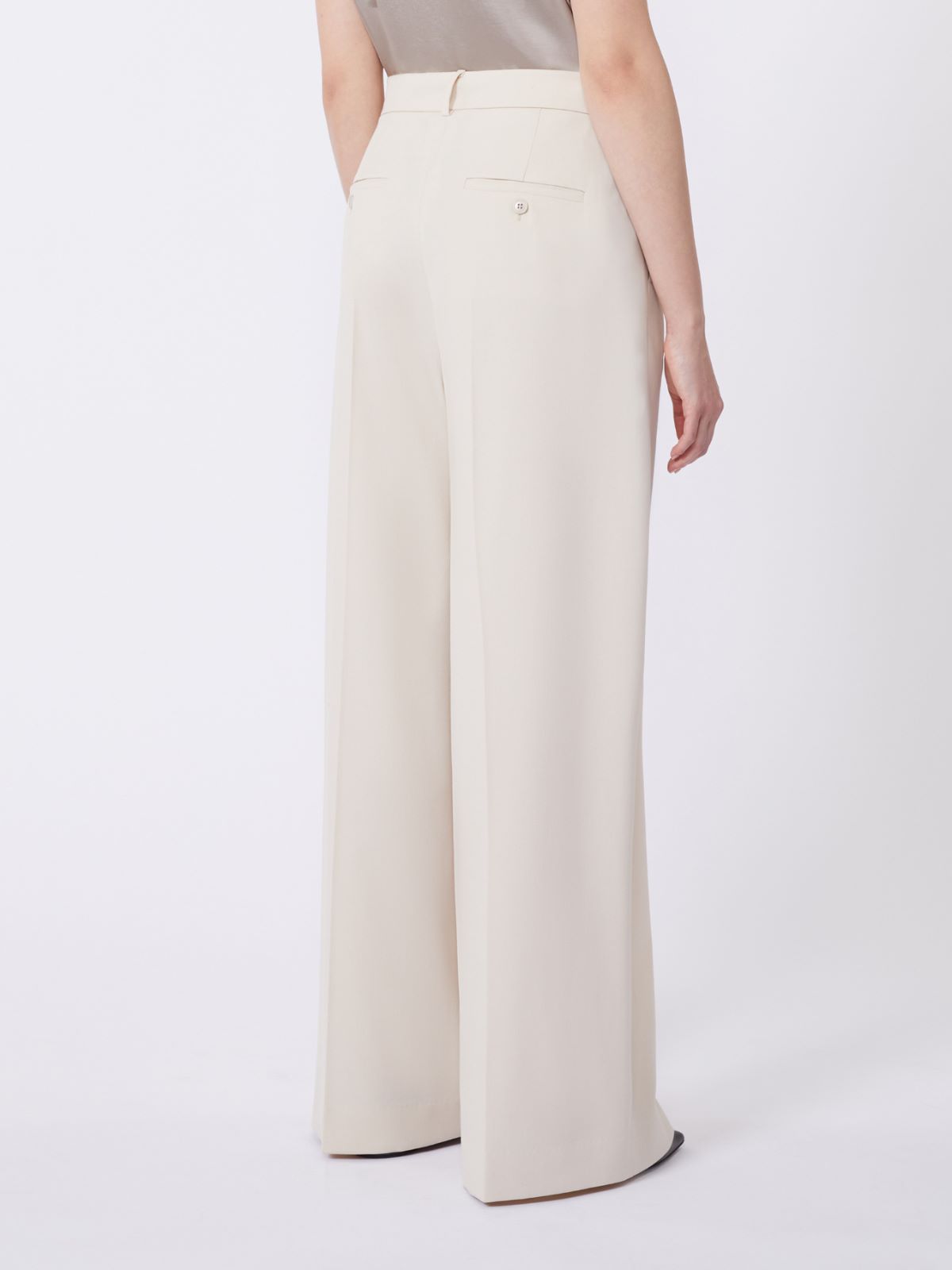 Wool-blend trousers - IVORY - Max Mara - 4