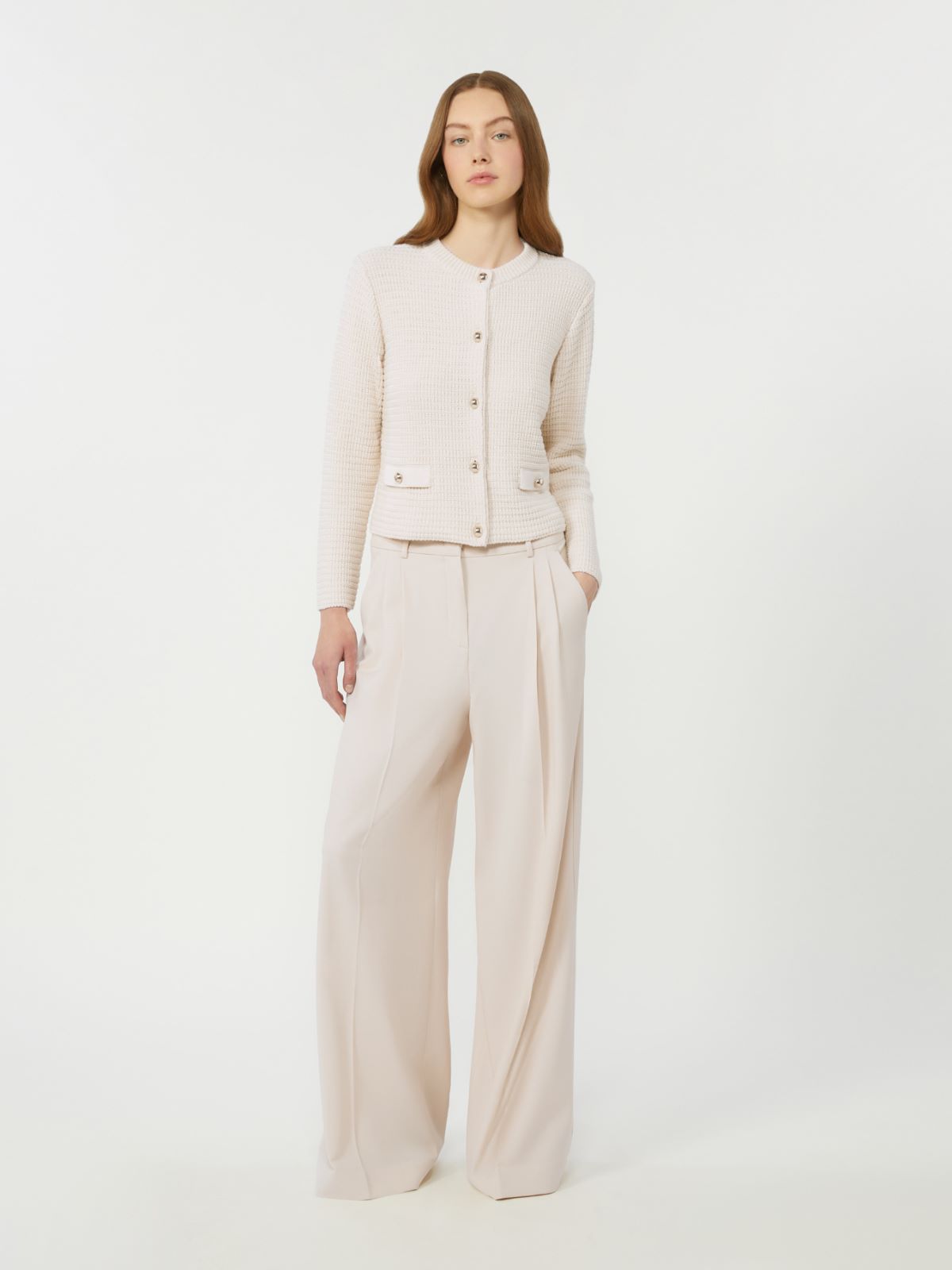 Wool-blend trousers - IVORY - Max Mara - 4